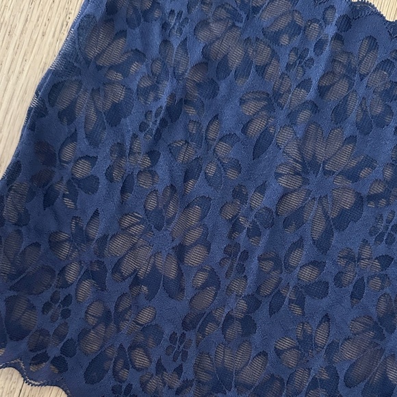 NWOT - Victorias Secret - Navy Blue Lace High-Waist Thong - XL - Picture 2 of 4